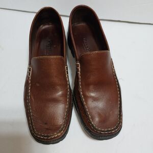 Womens Cole Haan Country Saddle Brown Leather Loafers Size 8
